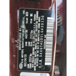 2020 KIA OPTIMA 5XXGT4L30LG430150 58939165