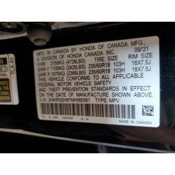 2021 HONDA CRV 2HKRW2H87MH680581 55050415