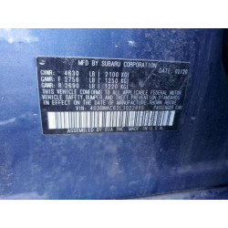 2020 SUBARU LEGACY 4S3BWAC62L3022405 59488515