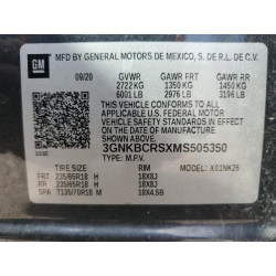 2021 CHEVROLET BLAZER 3GNKBCRSXMS505350 56597775