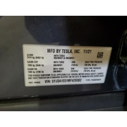 2021 TESLA MODEL S 5YJSA1E51MF429302 58242465