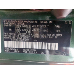 2022 TOYOTA All Models 5TDYRKECXNS104829 61303385