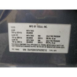2023 TESLA MODEL Y 7SAYGDEE5PA200216 60082545