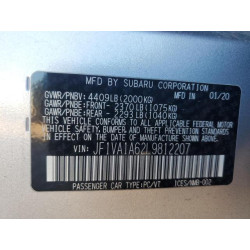 2020 SUBARU WRX JF1VA1A62L9812207 80932454
