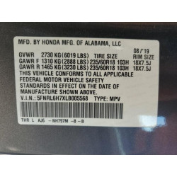 2020 HONDA All Models 5FNRL6H7XLB005568 61909815