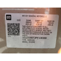 2023 CHEVROLET MALIBU 1G1ZD5ST2PF130300 62599305