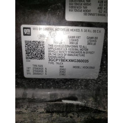 2021 CHEVROLET ALL Models 3GCPYBEKXMG360035 53542075