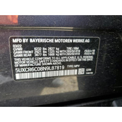 2022 BMW X5 5UXCR6C08N9L87819 62655725