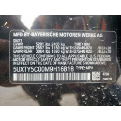 2021 BMW X3 5UXTY5C00M9H16818 52315675