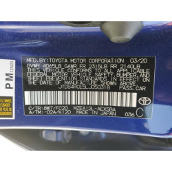 2020 TOYOTA COROLLA JTDS4RCE5LJ050318 60097805