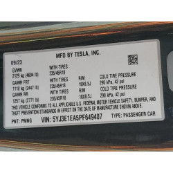 2023 TESLA MODEL 3 5YJ3E1EA5PF649407 62191125