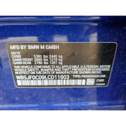 2020 BMW M5 WBSJF0C09LCD11603 58994715
