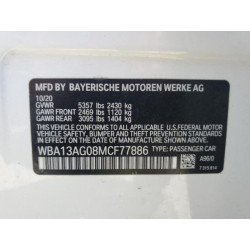 2021 BMW 5 SERIES WBA13AG08MCF77886 66413725