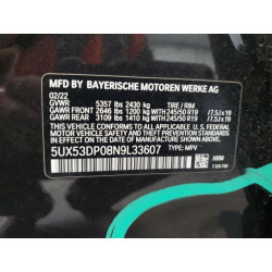 2022 BMW X3 5UX53DP08N9L33607 67810405