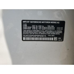 2023 BMW X3 5UX53DP04P9P65615 68288995