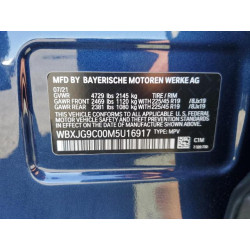 2021 BMW X1 WBXJG9C00M5U16917 59777335