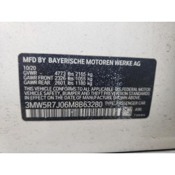 2021 BMW 3 SERIES 3MW5R7J06M8B63280 53792005
