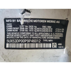 2023 BMW X3 5UX53DP00P9P46012 67349855