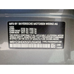 2025 BMW I4 EDRIVE WBY23HD05SFU50458 65791165