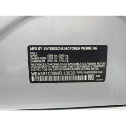 2021 BMW 3 SERIES WBA5R1C00MFL13532 68346355