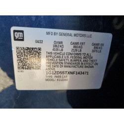 2022 CHEVROLET MALIBU 1G1ZD5STXNF143471 67862275