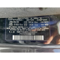 2020 HYUNDAI VELOSTER KMHTH6AB2LU030862 85317355