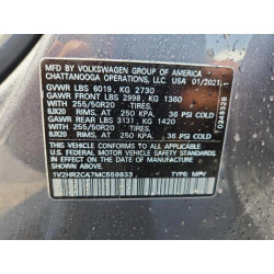 2021 VOLKSWAGEN ATLAS 1V2HR2CA7MC559833 71533165