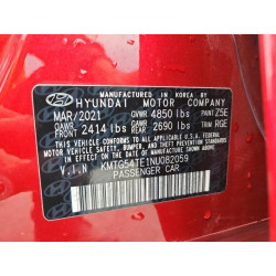 2022 GENESIS G70 BASE KMTG54TE1NU082059 71731975