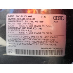 2022 AUDI Q5 WA1FAAFY7N2050121 81959715