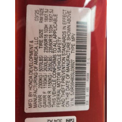 2025 HONDA CRV 5J6RS6H80SL036927 80845935