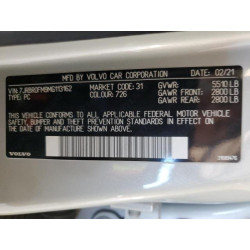 2021 VOLVO S60 T8 REC 7JRBR0FM9MG113162 67414045