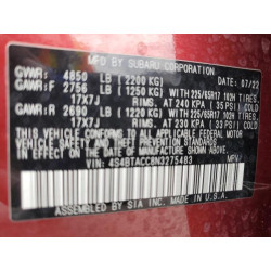 2022 SUBARU OUTBACK 4S4BTACC8N3275483 71824335