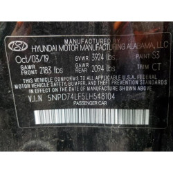 2020 HYUNDAI ELANTRA 5NPD74LF5LH548104 84036245