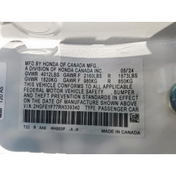 2024 HONDA CIVIC 2HGFE1F77RH339340 71960185