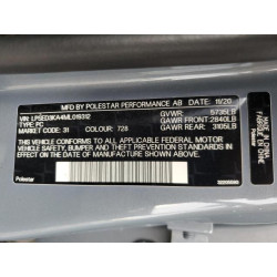 2021 POLESTAR 2 LPSED3KA4ML019312 81165525