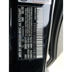 2022 MERCEDES-BENZ S-CLASS W1K6G7GB5NA130644 70554225