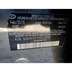 2021 HYUNDAI SONATA 5NPEK4JC9MH124793 71841095