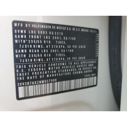 2022 VOLKSWAGEN TIGUAN 3VV2B7AX2NM027908 60196735
