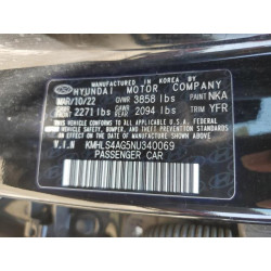 2022 HYUNDAI ELANTRA KMHLS4AG5NU340069 81054945