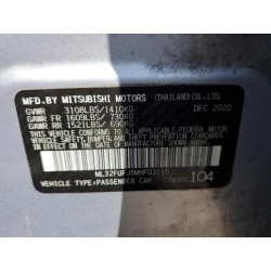 2021 MITSUBISHI MIRAGE ML32FUFJ5MHF03115 68092045