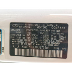 2021 HYUNDAI PALISADE KM8R7DHE4MU271583 80443565