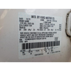 2022 FORD EXPLORER 1FMSK8DH1NGA12010 85077665