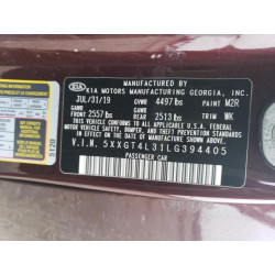 2020 KIA OPTIMA 5XXGT4L31LG394405 81910895