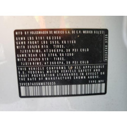 2022 VOLKSWAGEN TIGUAN 3VVCB7AX5NM070935 80147435