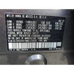 2021 HONDA HR-V 3CZRU5H54MM723856 80576055