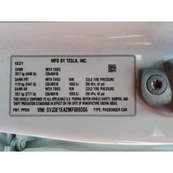 2021 TESLA MODEL 3 5YJ3E1EA2MF089356 83956345