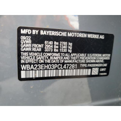 2023 BMW 7 SERIES WBA23EH03PCL47281 86494515