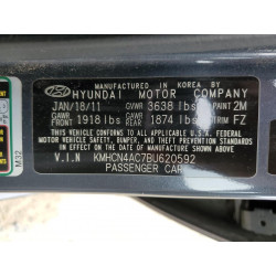2011 HYUNDAI ACCENT