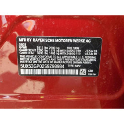 2025 BMW X3 30 XDRI 5UX53GP02S9Z98984 58144005