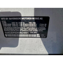 2022 BMW X3 5UX53DP00N9N24891 98466485